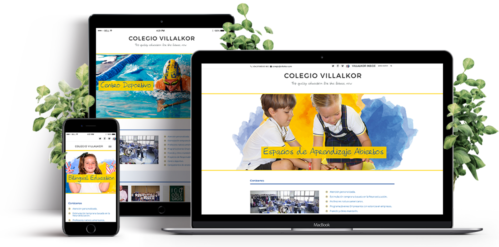 Páginas web para colegios